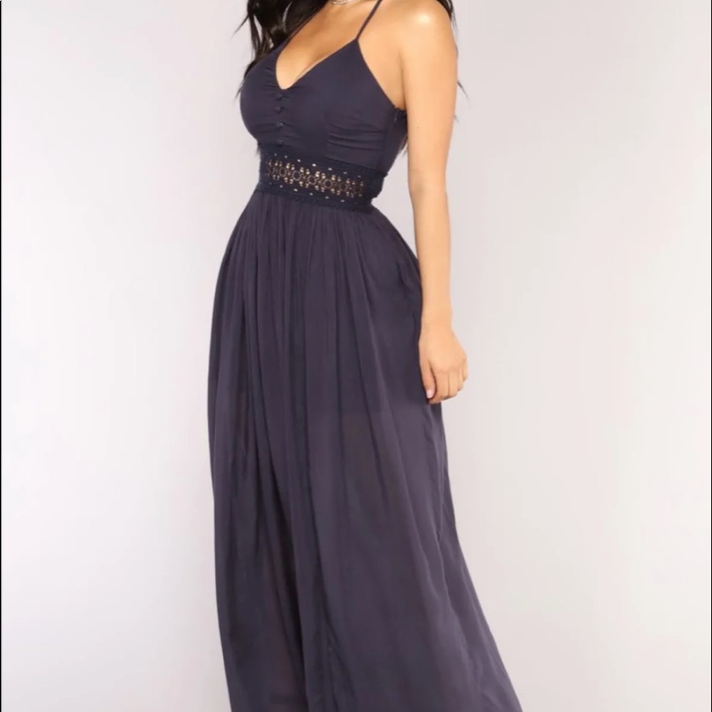 New Fashion Nova Blue Maxi Dress